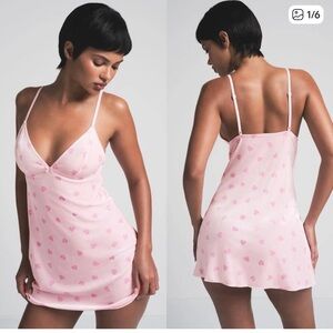 SKIMS Pink Heart Chemise